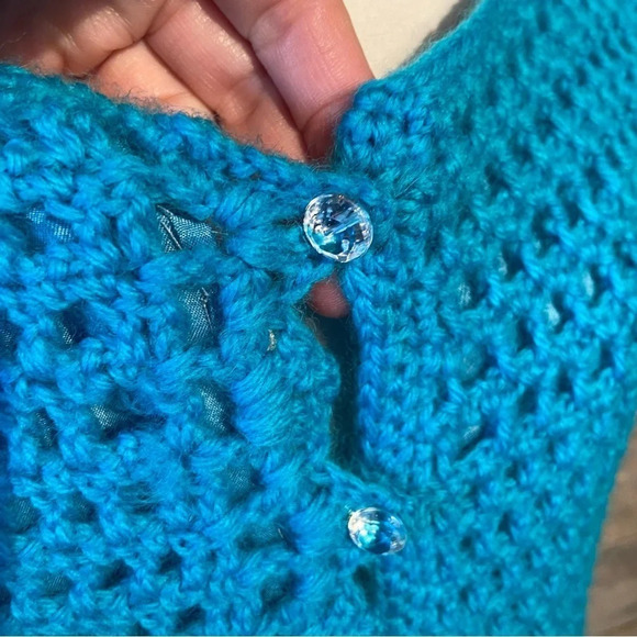 Vintage women’s handmade crocheted fit &‎ flare  dress - Picture 7 of 10